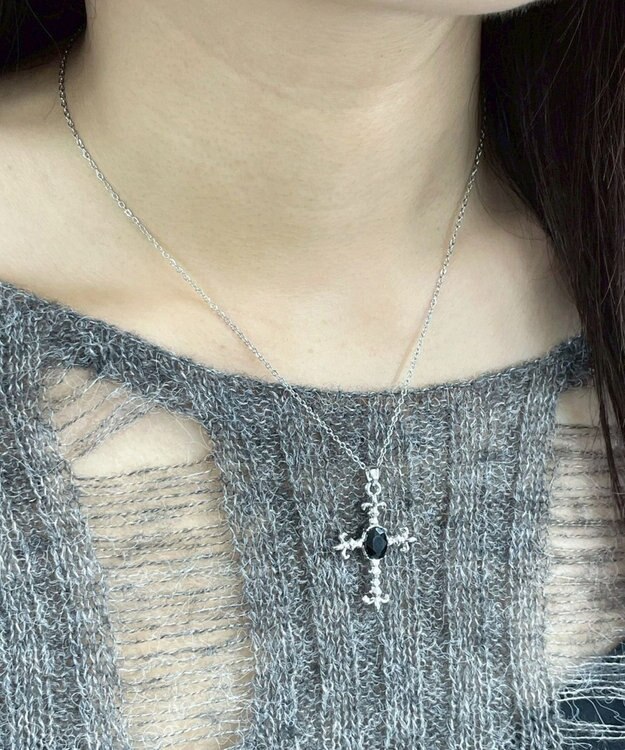 WEGO Lブラックストーンモチーフネックレス 柄4