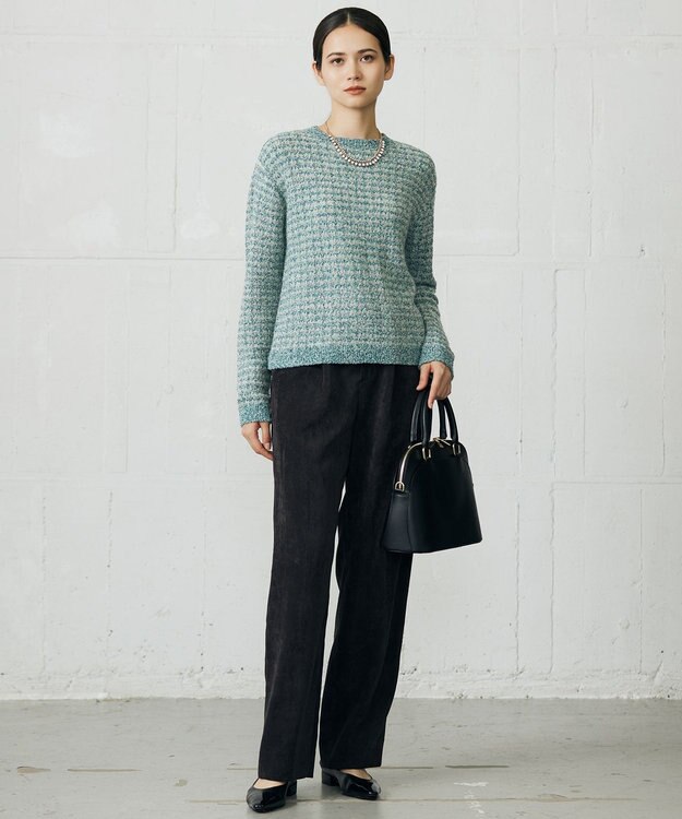 自由区 S ツイーディー ニット ブルー系