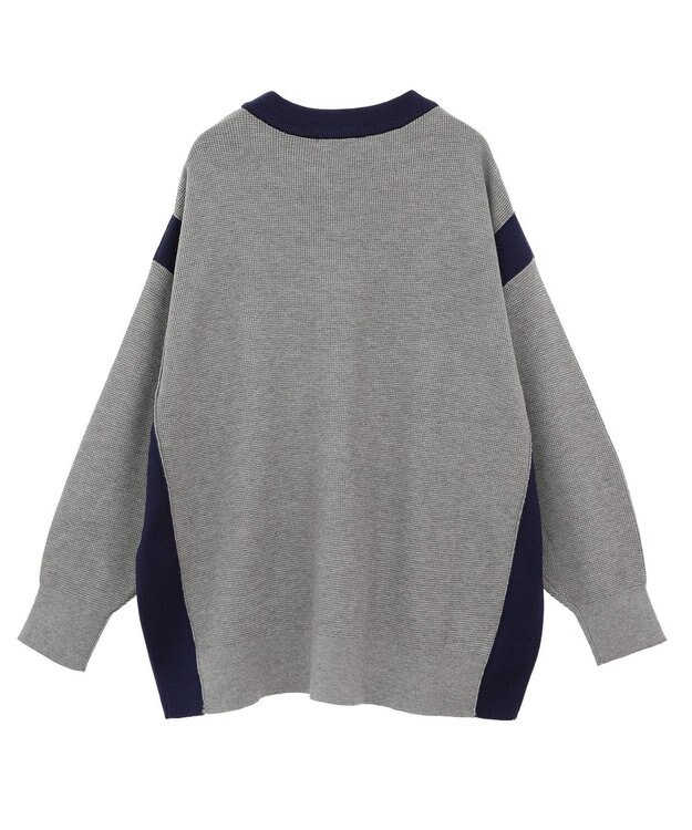 CRAFT STANDARD BOUTIQUE 洗える/とてもち配色ニットプルオーバー/24AW Gray Mixture