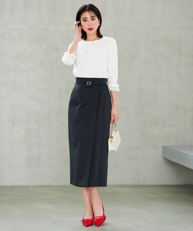 ANY SIS 【好印象ブライトニット】レースポイント プルオーバー オフ