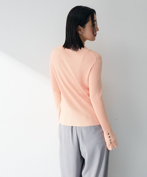 Green Parks 袖口金釦リブニットプルオーバー Pink