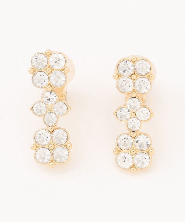 組曲 【Flower Collection】プチフラワービジューイヤリング ゴールド系