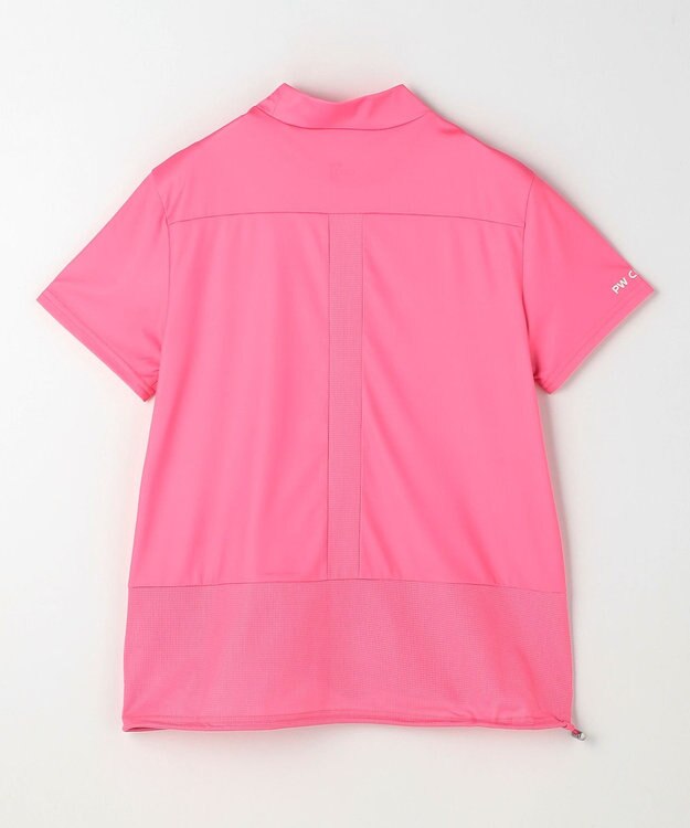 PW CIRCULUS 【WOMEN】SEA TURTLE メッシュコンビモックネックT ゴルフウェア レディース ピンク系