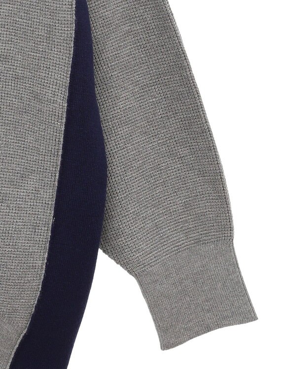 CRAFT STANDARD BOUTIQUE 洗える/とてもち配色ニットプルオーバー/24AW Gray Mixture