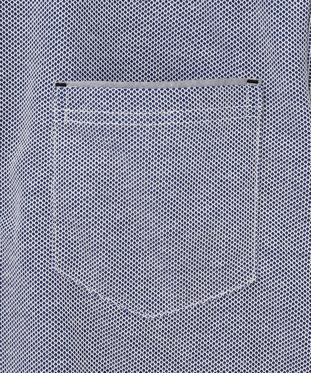 JOSEPH ABBOUD 【キングサイズ・オーガニックコットン】長袖ダディポロシャツ ブルー系