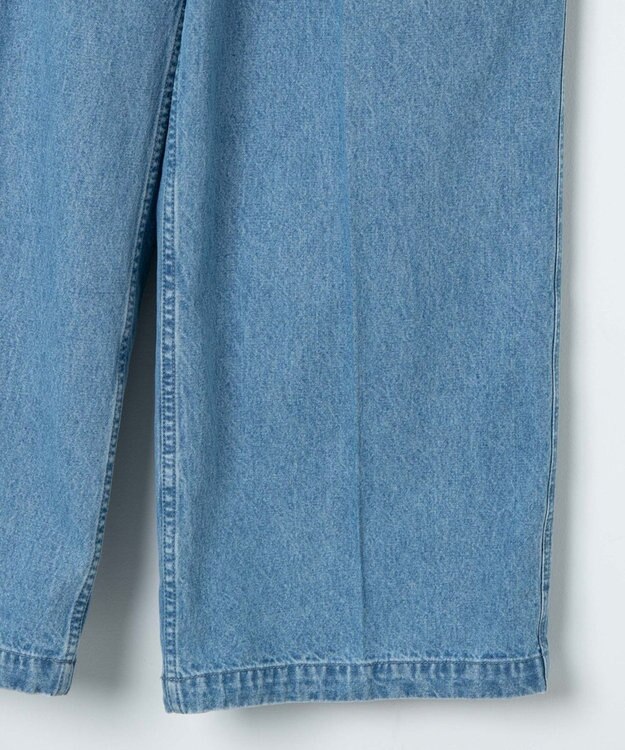 WEGO 【ウエストゴム】スーパーバギーデニムスラックス デニム淡色