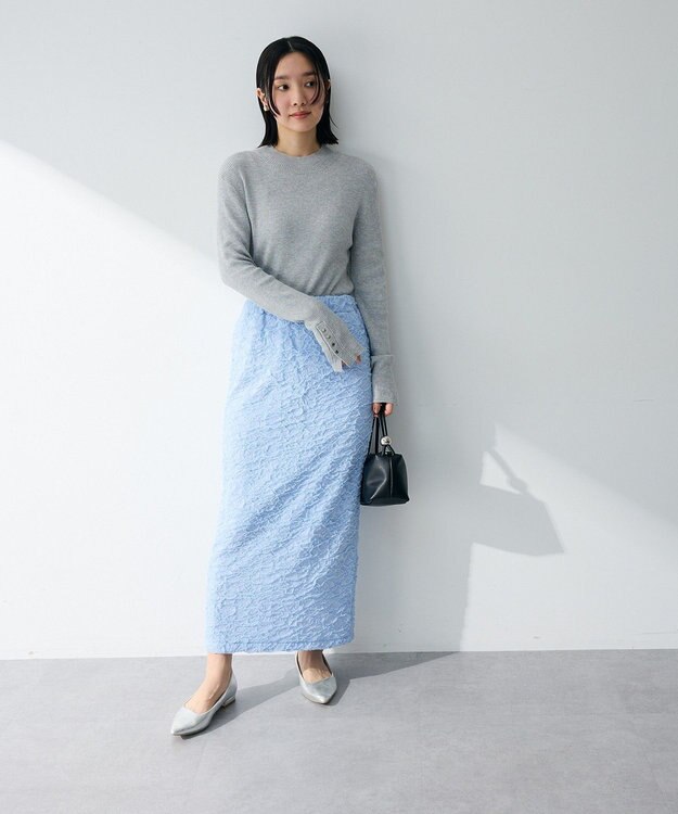 Green Parks 袖口金釦リブニットプルオーバー Light Gray