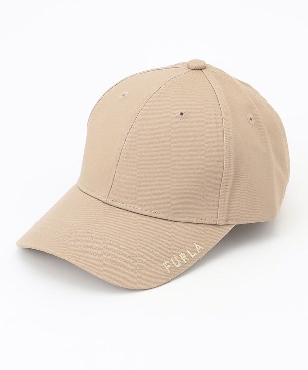 MOONBAT FURLA(フルラ) ロゴ刺繍キャップ UV対策/手洗い可能/抗菌防臭加工 ベージュ