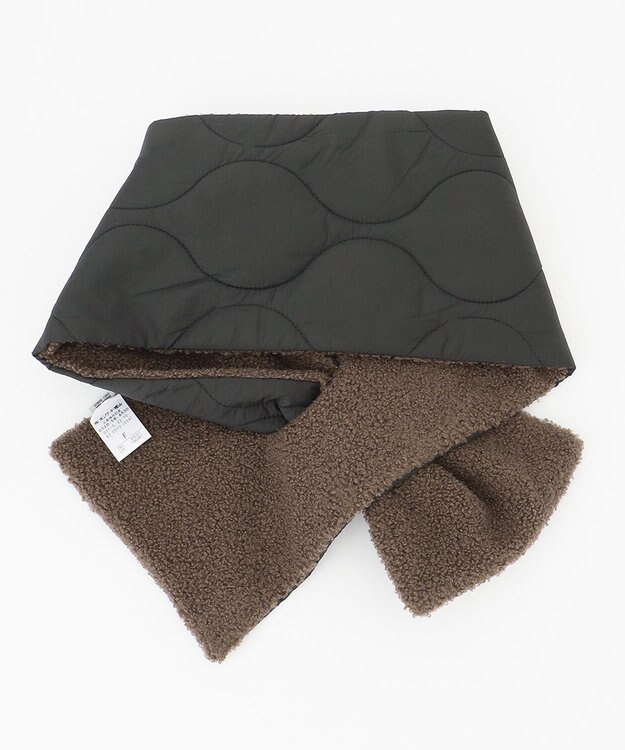 J.PRESS YORK STREET 【UNISEX】キルトマフラー カーキ系