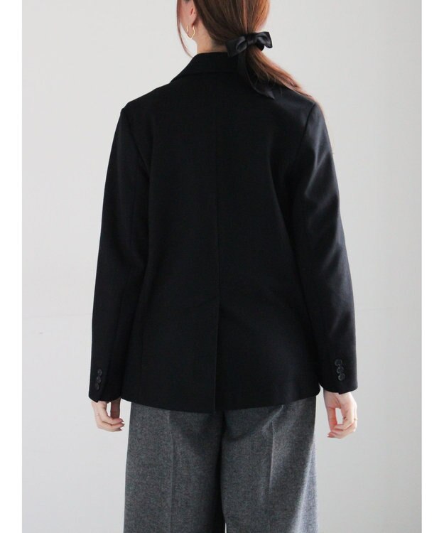 Te chichi ウール混ジャージーテーラードジャケット ブラック