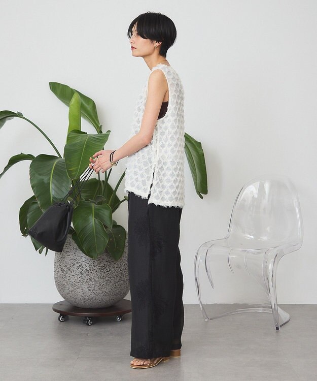 AMERICAN HOLIC Ｖネックシャギーベスト Ivory