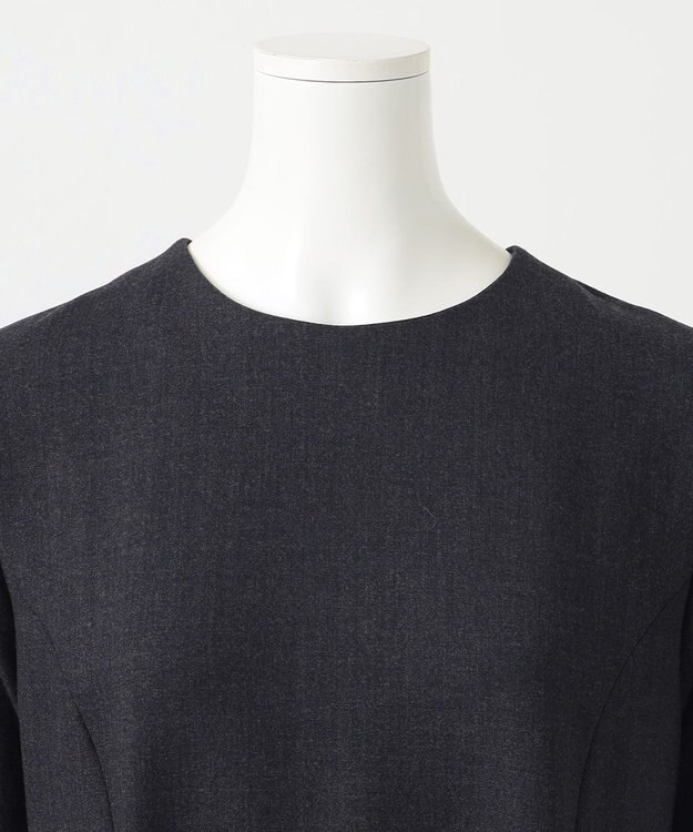 23区 【R(アール)】ウールダブルクロス ランダムヘムワンピース グレー系