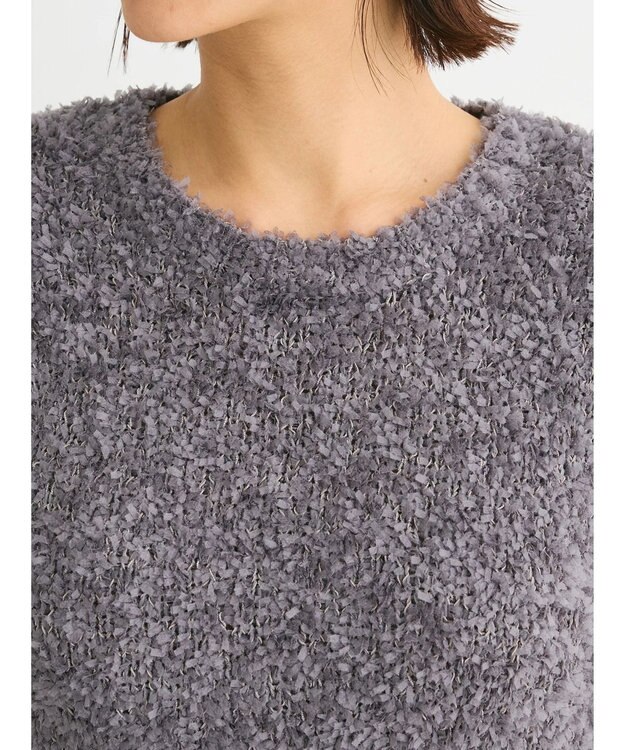 Green Parks テープヤーン半袖ニットプルオーバー Charcoal Gray