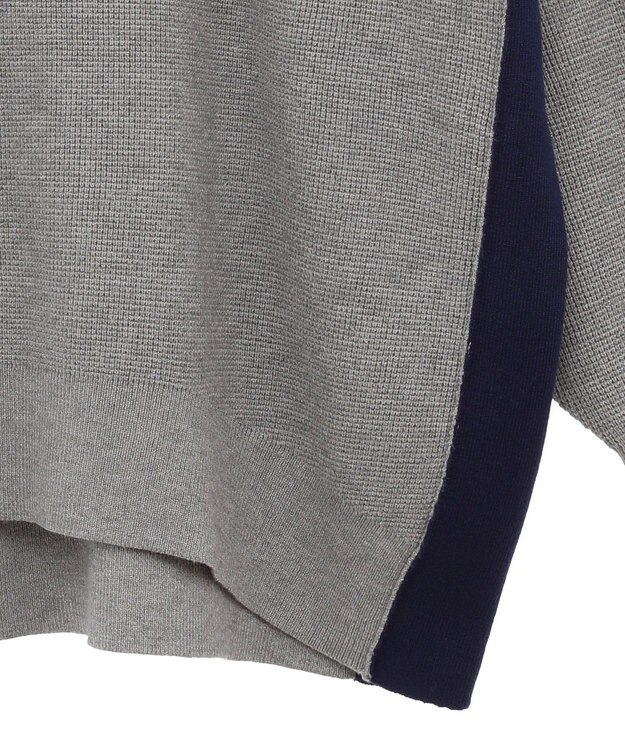 CRAFT STANDARD BOUTIQUE 洗える/とてもち配色ニットプルオーバー/24AW Gray Mixture