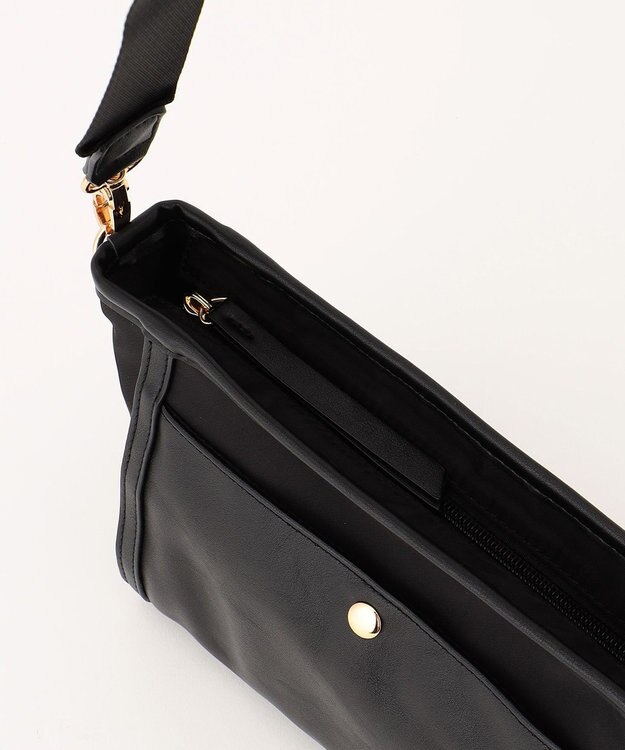 LA BAGAGERIE 【MONICA】ナイロンコンビショルダーバッグ ブラック