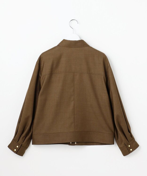 自由区 L 【17号サイズまで展開・SHIHOさん着用】デニムライクツイル ジャケット ブラウン