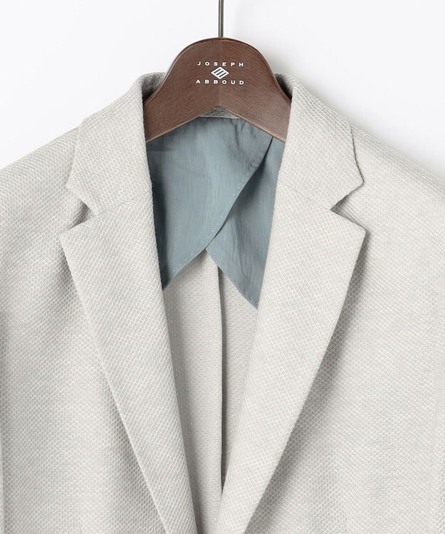 JOSEPH ABBOUD 【キングサイズ・JAPANファブリック/軽量/ジャージー素材】 サマージャージージャケット ライトグレー系