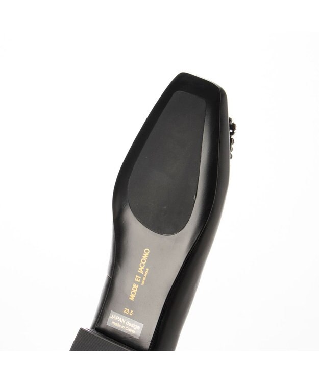 MODE ET JACOMO <MODE ET JACOMO>ビジューモチーフフラットパンプス ブラック