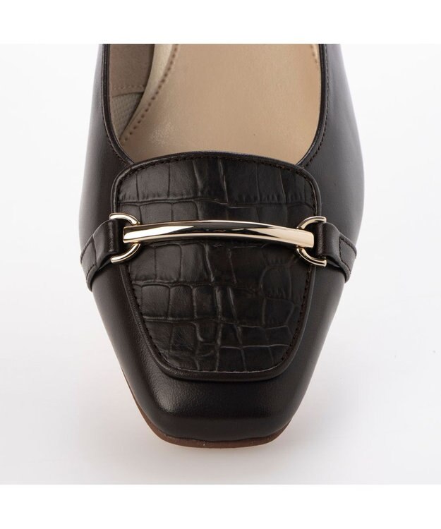 Riz raffinee <Riz raffinee>スクエアトゥヒールアップローファー ダークブラウン