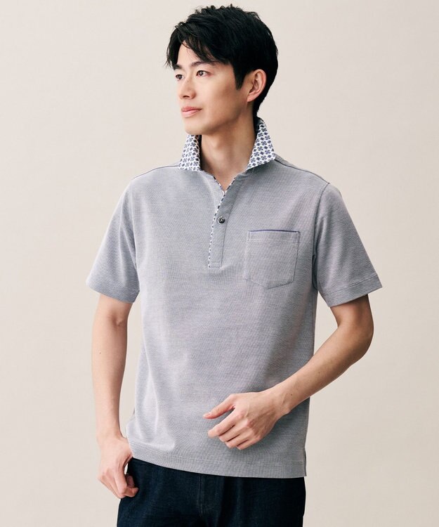 JOSEPH ABBOUD 【キングサイズ・愛されて21年！オーガニックコットン使用】ダディ ポロシャツ ダルブルー系