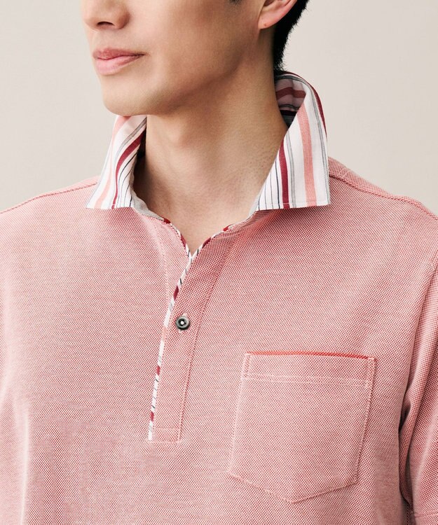 JOSEPH ABBOUD 【キングサイズ・愛されて21年！オーガニックコットン使用】ダディ ポロシャツ オレンジ系