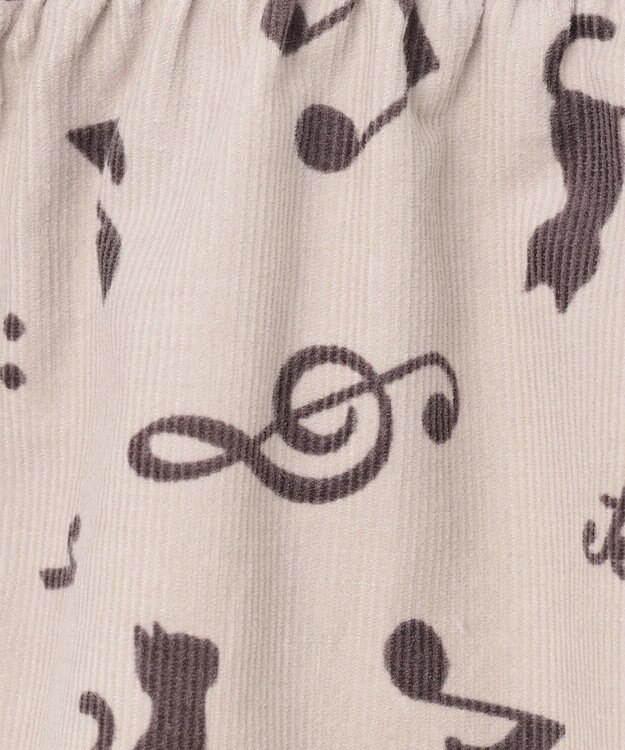 ANY KIDS 音符総柄キュロット ミルキーベージュ