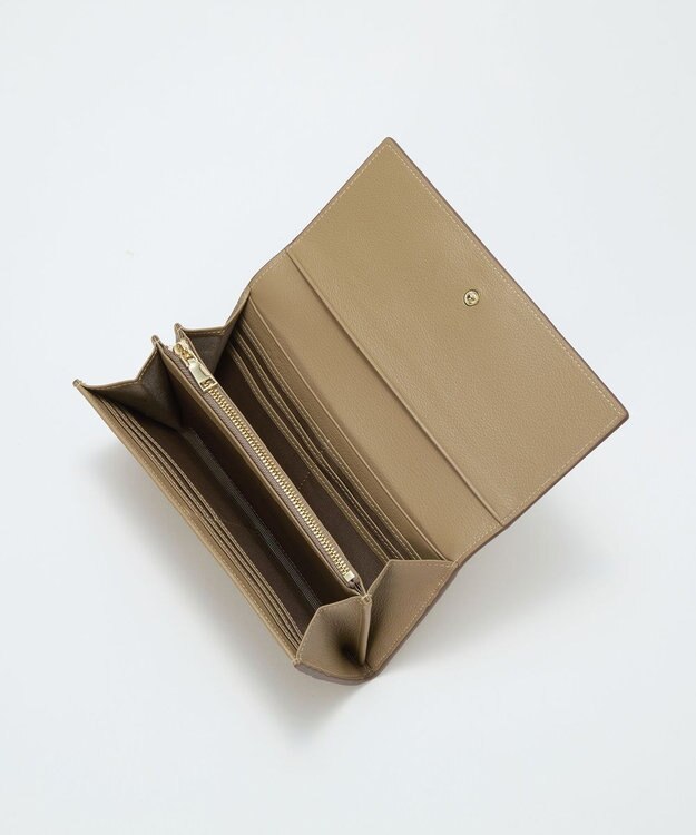 TOPKAPI 【TREASURE TOPKAPI】ソフトレザー ベルトデザイン 長財布　 グレージュ