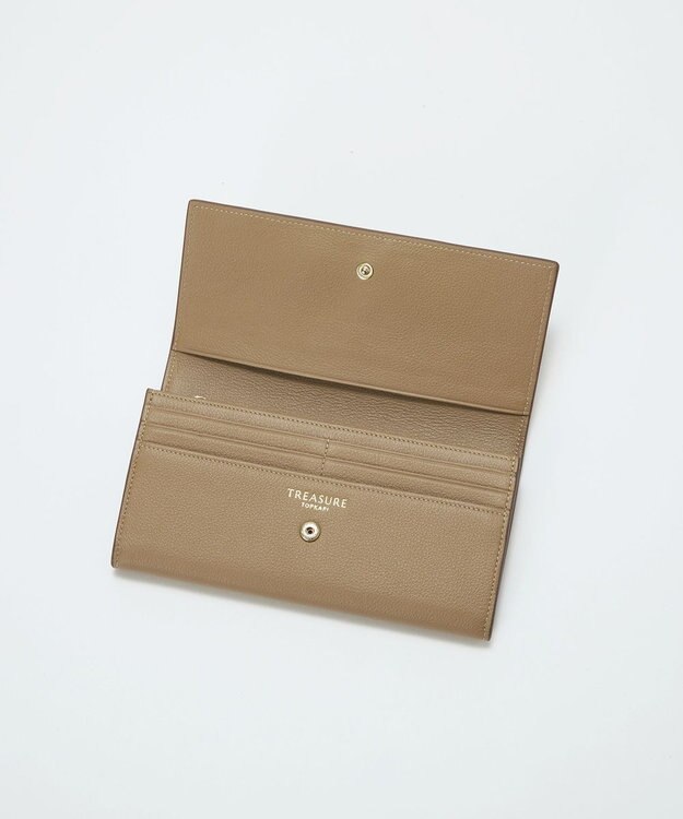 TOPKAPI 【TREASURE TOPKAPI】ソフトレザー ベルトデザイン 長財布　 グレージュ