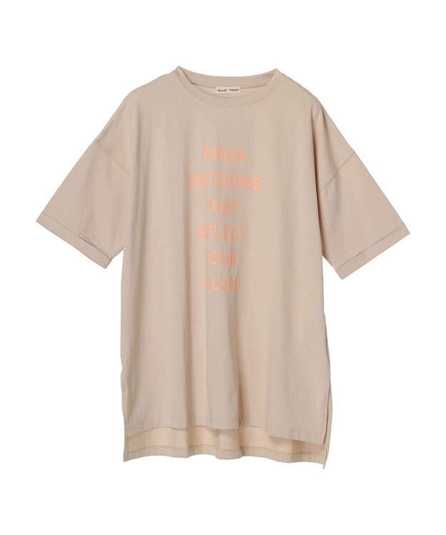 CRAFT STANDARD BOUTIQUE シルケット天竺　ロゴＰＴ　ＢＩＧ　Ｔｅｅ　Ｓ／Ｓ Gray Beige
