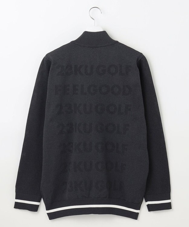 23区GOLF 【MEN】【ウォッシャブル】フルジップニットブルゾン グレー系