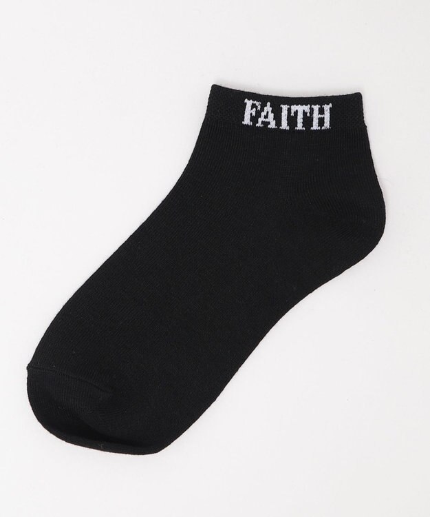 WEGO FAITHロゴショートソックス ブラック