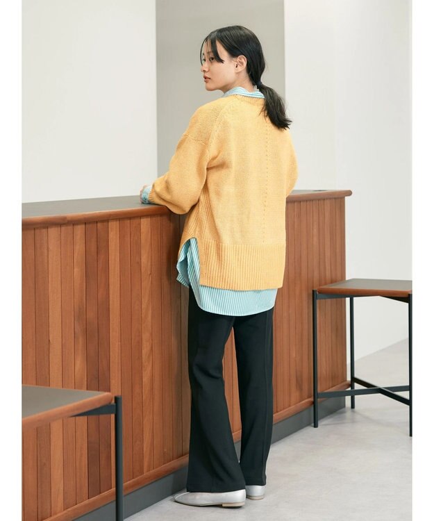 AMERICAN HOLIC サイドスリット袖ボリュームニットプルオーバー Yellow