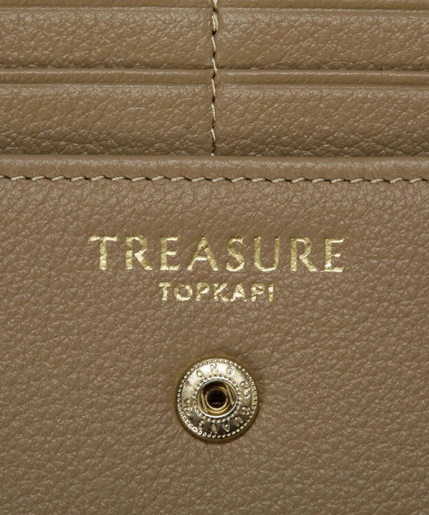 TOPKAPI 【TREASURE TOPKAPI】ソフトレザー ベルトデザイン 長財布　 グレージュ