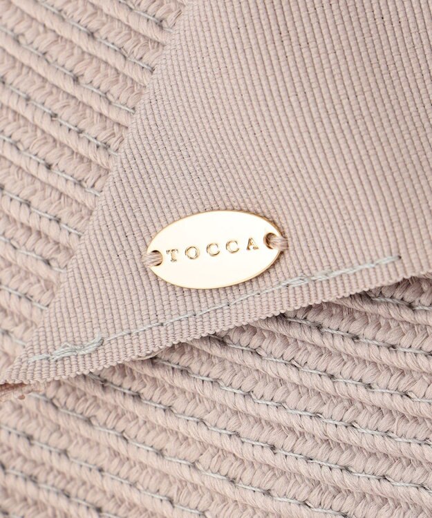 TOCCA 【UV90%以上カット・吸水速乾・抗菌防臭・洗える・サイズ調整可】POINT OF RIBBON BRAIDHAT 帽子 ライトグレー系