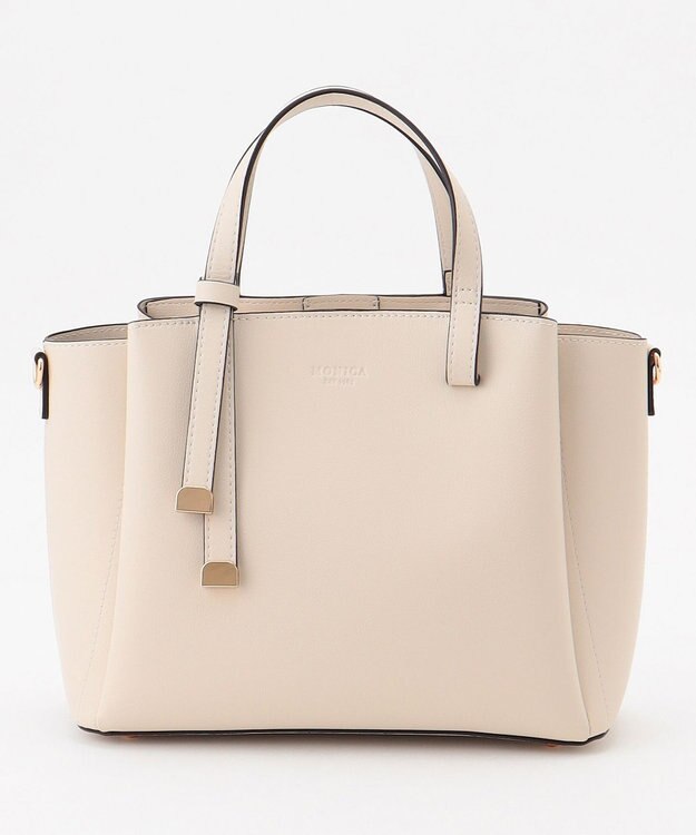 LA BAGAGERIE 【MONICA】ボウタイリボンハンドバッグ アイボリー