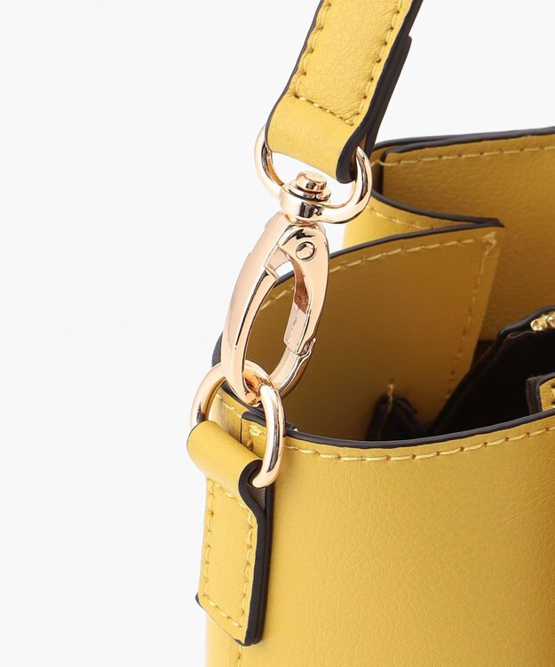 LA BAGAGERIE 【MONICA】ボウタイリボンハンドバッグ イエロー【WEB限定カラー】