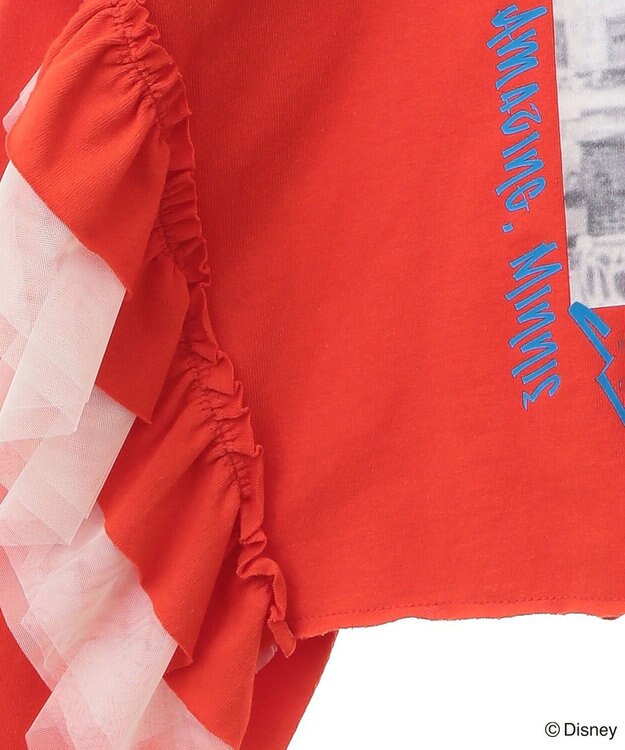 Green Parks ミッキー＆フレンズ／袖フリルショート丈ＴＥＥⅡ Red