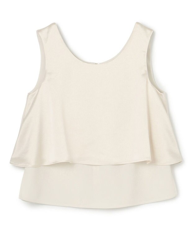 GRACE CONTINENTAL バックコンシャスサテンノースリーブ キナリ