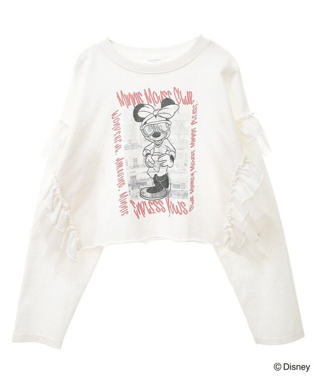 Green Parks ミッキー＆フレンズ／袖フリルショート丈ＴＥＥⅡ Off White