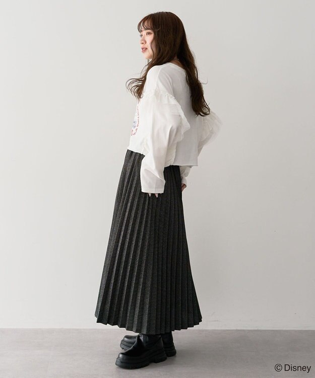 Green Parks ミッキー＆フレンズ／袖フリルショート丈ＴＥＥⅡ Off White