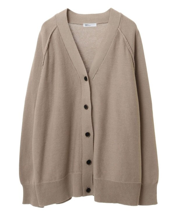 CRAFT STANDARD BOUTIQUE アウトリンキングニットカーディガン Gray Beige