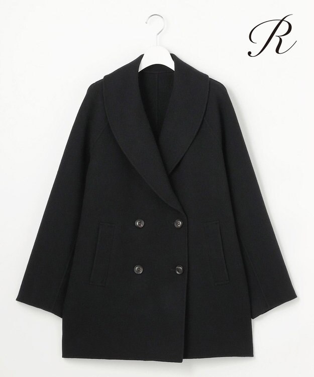 23区 S 【R(アール)】ウールメルトンリバー ショートコート ブラック系