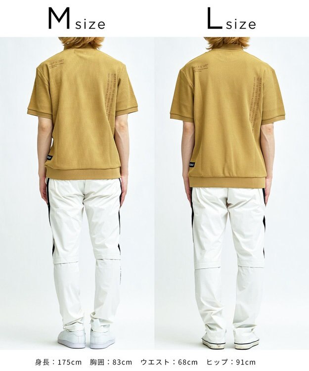PW CIRCULUS 【MEN】ワッフルポロ 2026年モデル ゴルフ ベージュ系