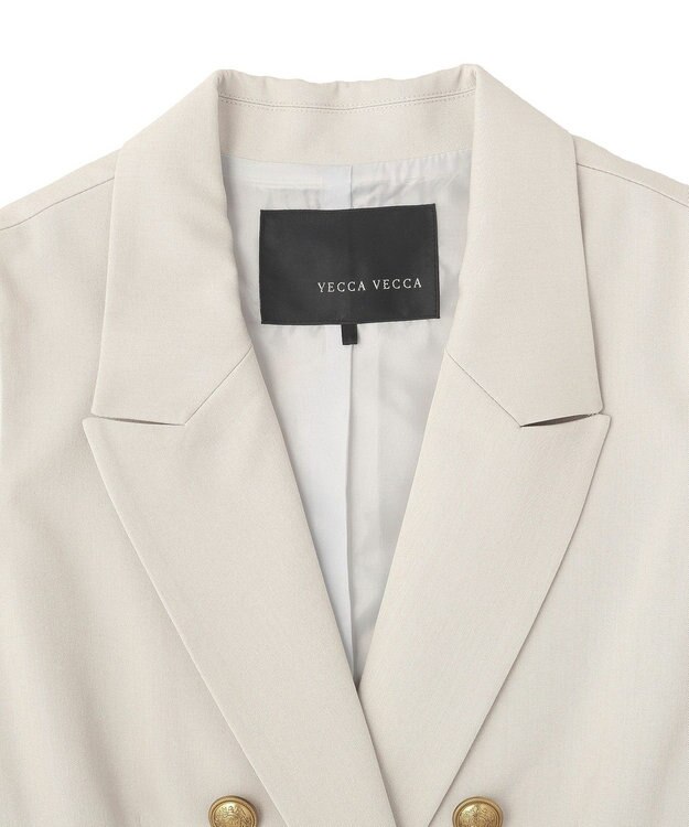YECCA VECCA ドライタッチ金釦テーラードジレ Light Beige