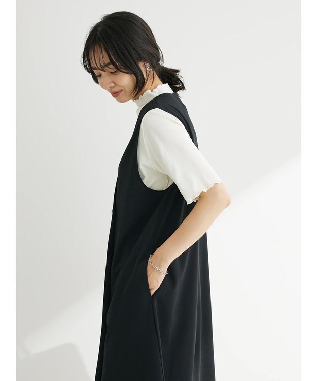 Green Parks ジレにもなる２ｗａｙジャンスカ Black