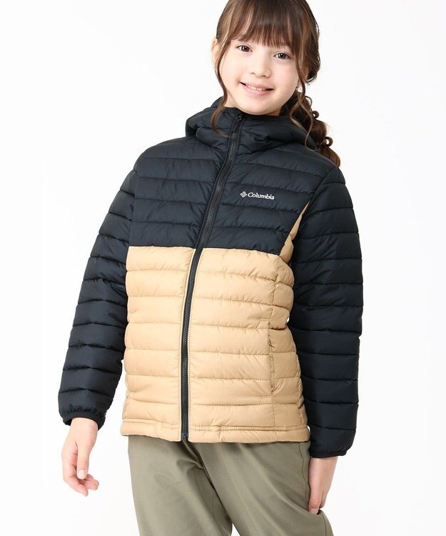Columbia Columbia/ 【KIDS】パウダーライトII フーデッドジャケット /コロンビア Canoe、 Black
