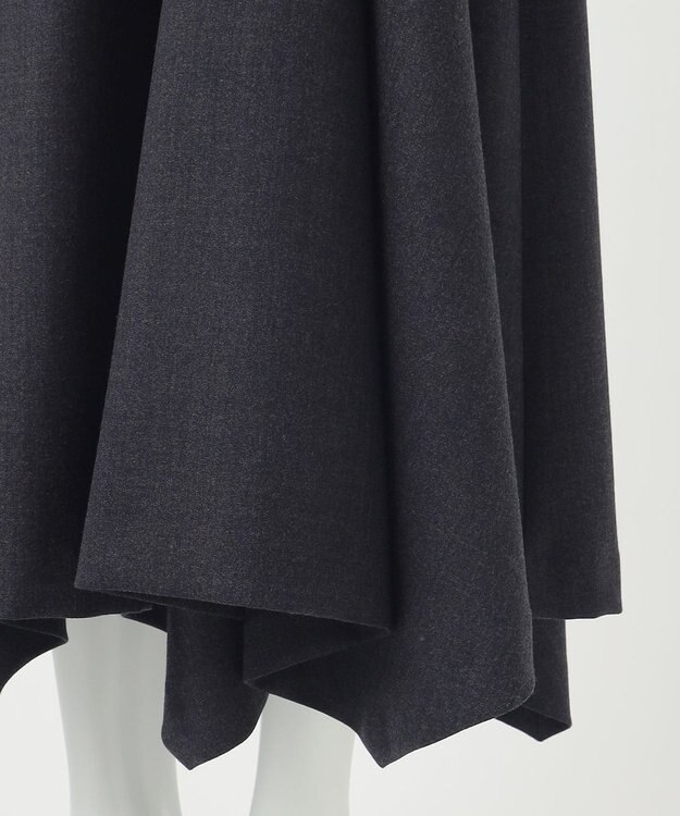 23区 【R(アール)】ウールダブルクロス ランダムヘムワンピース グレー系