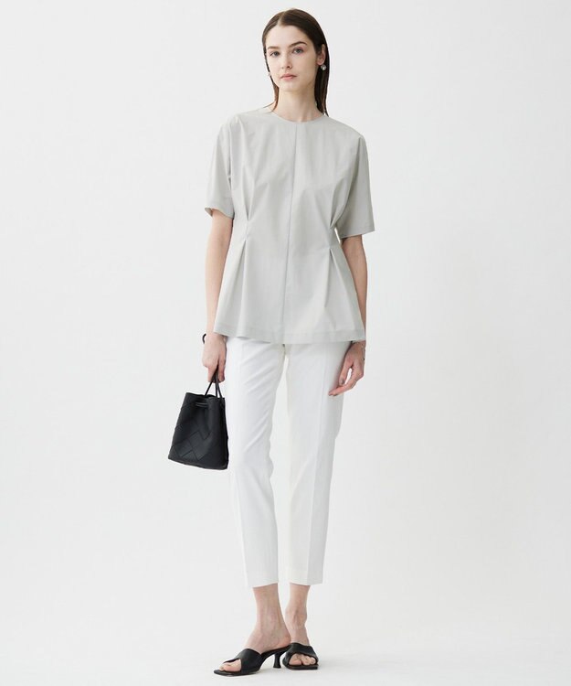 ICB L 【接触冷感・UVカット・透け防止・吸水速乾・洗える】 シェルタリングドライオックス スティックパンツ オフホワイト系