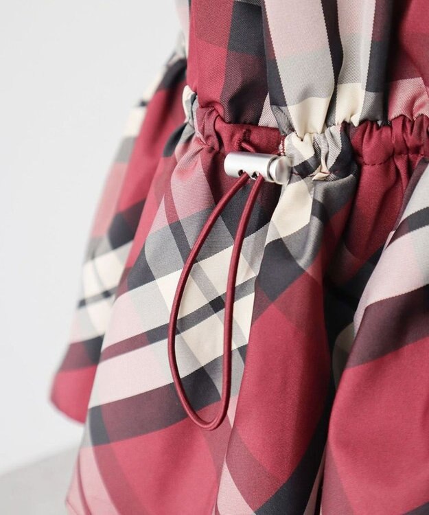 Green Parks ・ＳＵＧＡＲＳＰＯＯＮチェックドロストティアードスカー Bordeaux