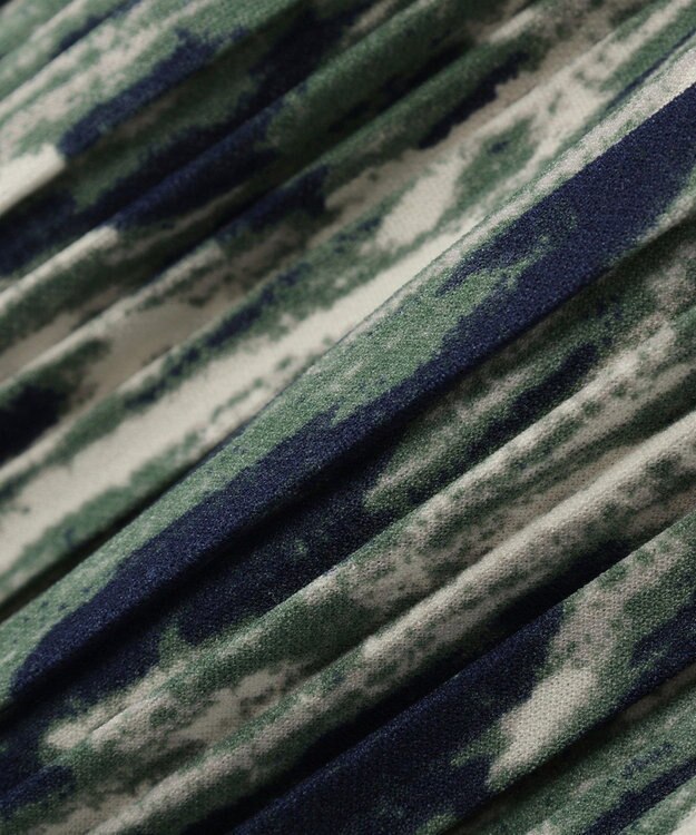 Green Parks 柄プリーツスカート Green